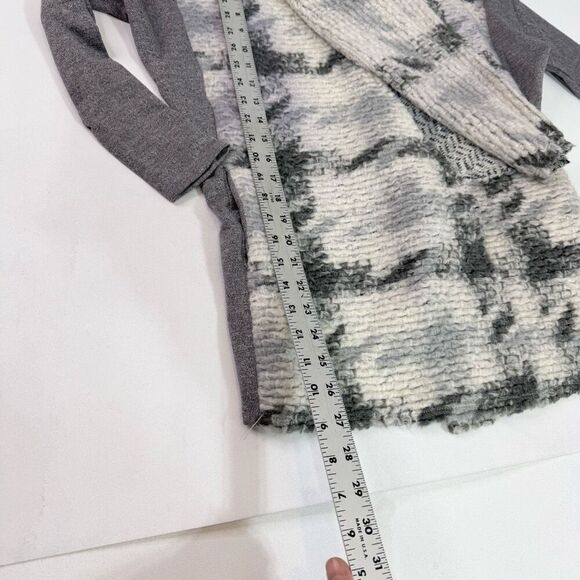 Dolan Sweater Cardigan Womens Extra Small Gray 3/4 Sleeve Cowl Neck Open Front - Picture 5 of 8